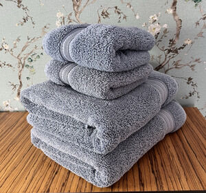 Charisma Luxury Towel 100% Hygro Cotton Set Of 4 - 2 Towels 2 Hand Towels Blue